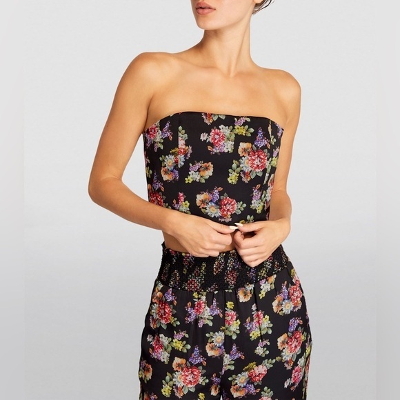 New! Alice + Olivia Ceresi Smocked Back Bandeau/ Corset Top 💕 sz 0 - Picture 3 of 12